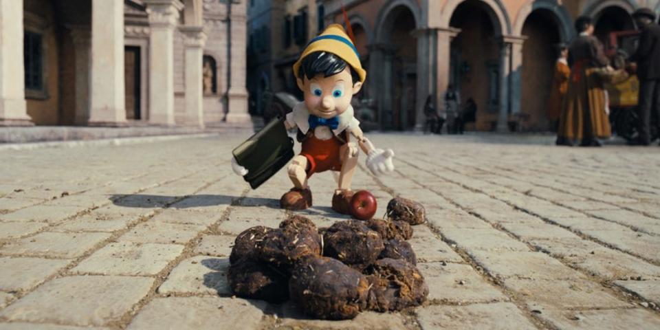 Pinocchio discovers poop