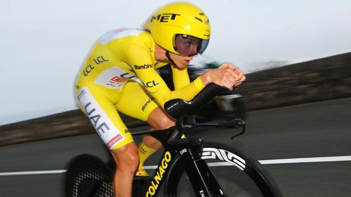 Tadej Pogacar during his time trial