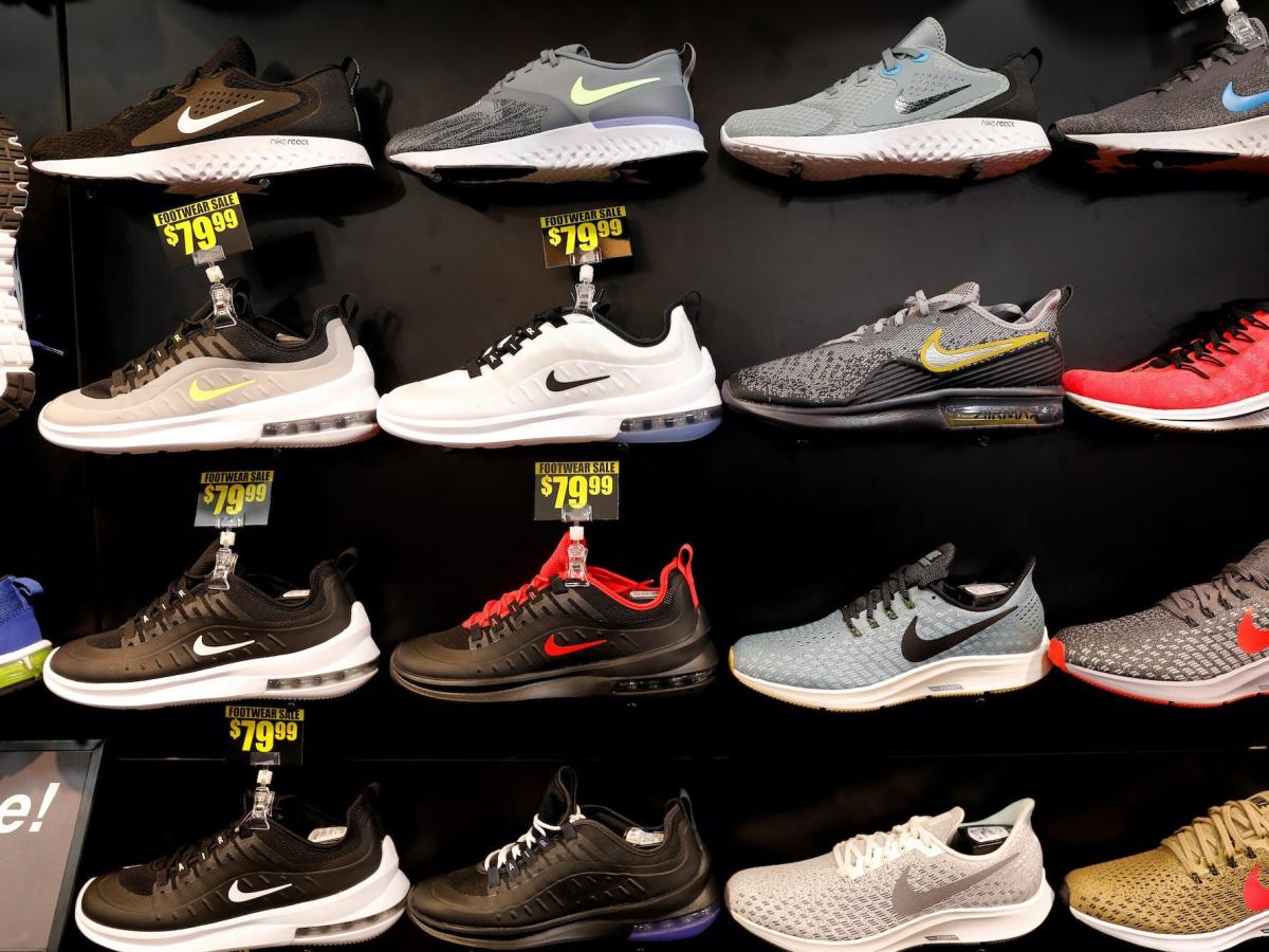 Nike sinks 14% after the athletic-wear maker posts a 44% jump in