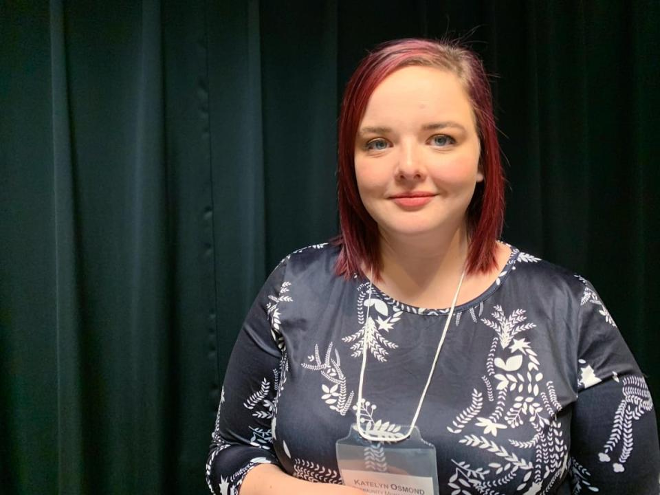 Katelyn Osmond, who runs a homeless shelter in Corner Brook, says it's jarring to see the differences in experiences between people who have housing and those who don't. (Cherie Wheeler/CBC - image credit)