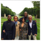 The bride and groom with Valentino, Andre Leon Talley and Giancarlo Giammetti. Image:Instagram.com/kimkardashian