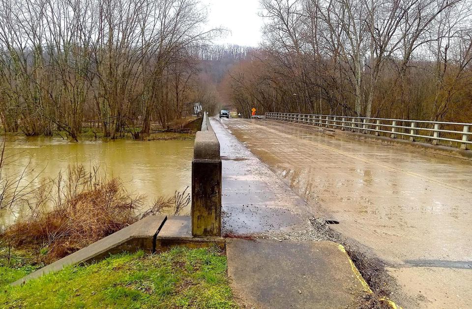 Water overflowed the banks of Killbuck Creek over the weekend, flooding some Holmes County roadways.