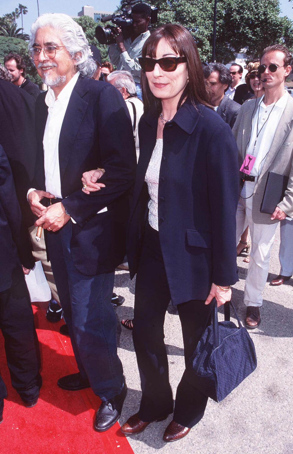 Anjelica Huston and Robert Graham