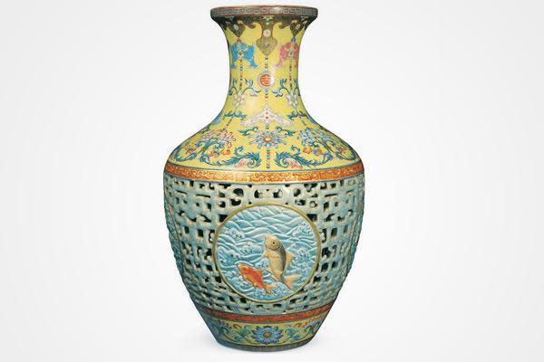 <b>Qing Dynasty Vase</b> <br> An English brother and sister were cleaning out the family attic when they found a 16-inch vase dating to the reign of Emperor Qianlong (1735 to 1796). It sold at auction in 2010 for $69.5 million to an unnamed Chinese buyer—according to <a href="http://mobile.nytimes.com/article?a=696994&f=20" rel="nofollow noopener" target="_blank" data-ylk="slk:New York Times;elm:context_link;itc:0;sec:content-canvas" class="link ">New York Times</a>, it was the highest price ever paid at auction for a Chinese antiquity. It was such a distinction for the suburban auction house, <a href="http://www.bainbridgesauctions.co.uk/blog/category/next-auction/page/20/" rel="nofollow noopener" target="_blank" data-ylk="slk:Bainbridges;elm:context_link;itc:0;sec:content-canvas" class="link ">Bainbridges</a> of Ruislip, that they incorporated the vase into their logo. (Courtesy of Bainbridges Auctions)