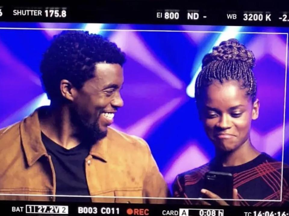 Chadwick Boseman and Letitia Wright.