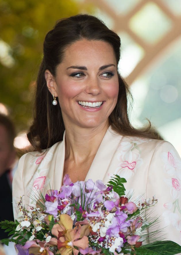 Kate Middleton en visite au jardin botanique de Singapour le 11 septembre 2012.