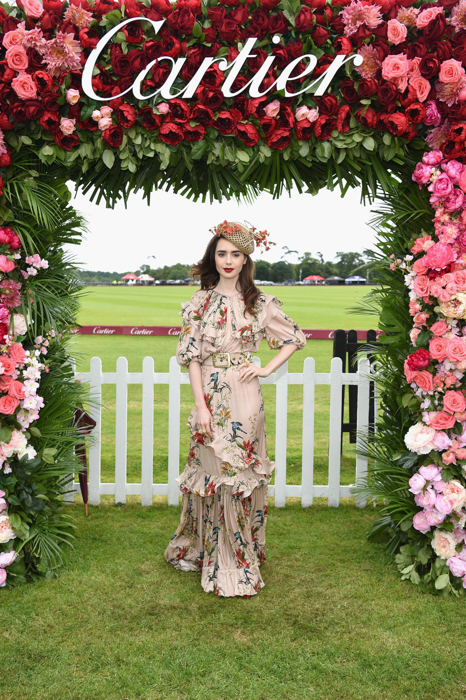 Lily Collins at the Cartier Queen’s Cup Polo
