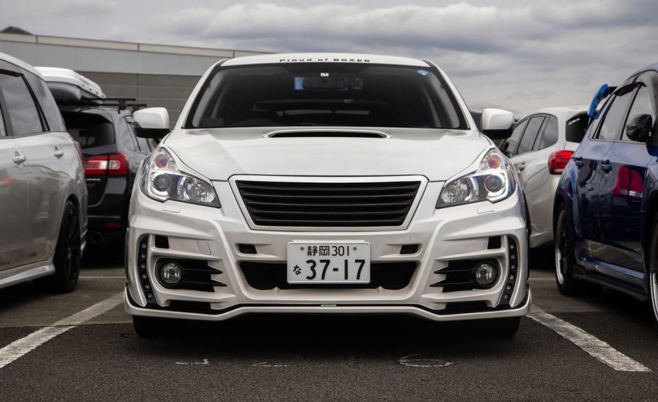 <p>Subaru Legacy station wagons bristle like this when provoked by curious American onlookers. </p>