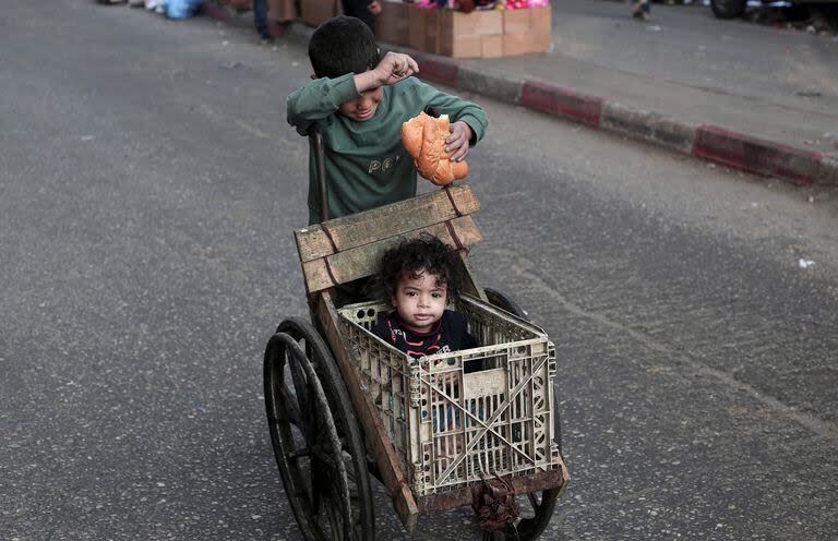 El drama humanitario en Rafah, en el sur de la Franja de Gaza. (AFP)