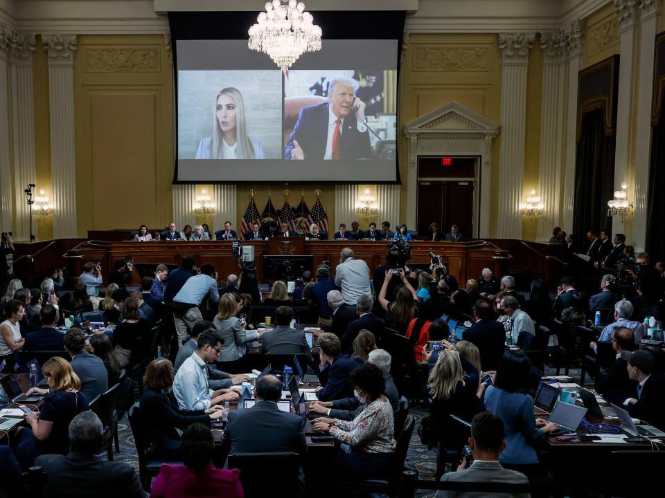 The House committee played video testimony from Ivanka Trump, the daughter of former President Donald Trump, who also served on his counsel of advisers.