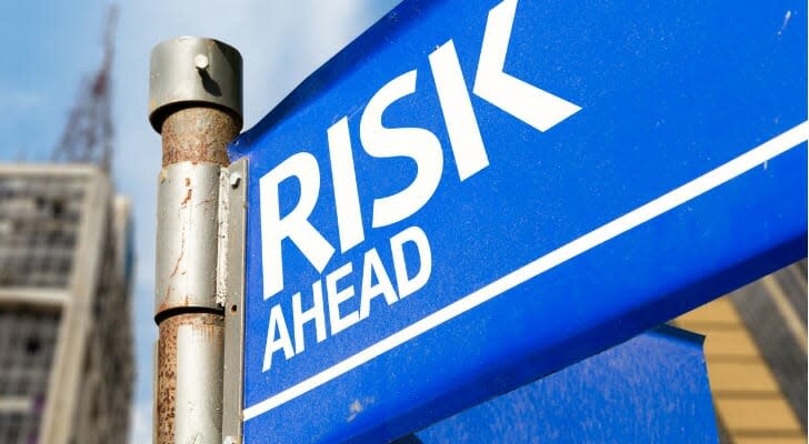 Street sign that says "Risk Ahead"