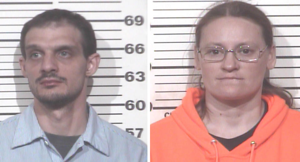 Mark Lee Pierce and Jessica Woodworth were arrested after the waitress called 911. Source: Paris Police Department