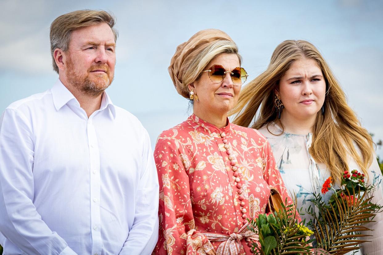 King Willem-Alexander of The Netherlands, Queen Maxima of The Netherlands and Princess Amalia of The Netherlands