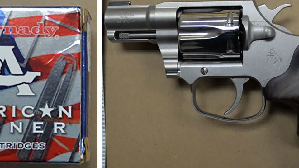 Twenty-five cartridges of Hornady “American Gunner” ammunition and a Colt Cobra 38SPL revolver that Hunter Biden purchased from a gun store in Wilmington, Delaware, in October 2018. - US District Court for the District of Delaware