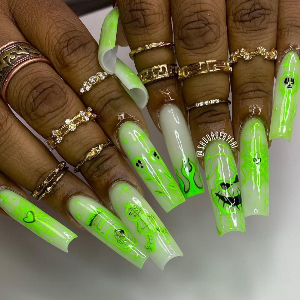 Green Ghoul Nails