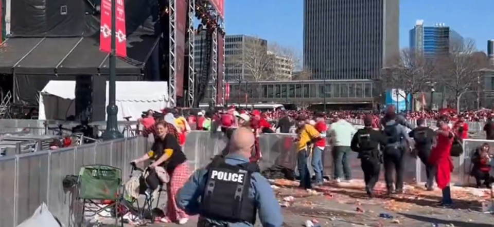 Moment Chiefs Fan Tackled Suspected Shooter At Super Bowl Parade [VIDEO]