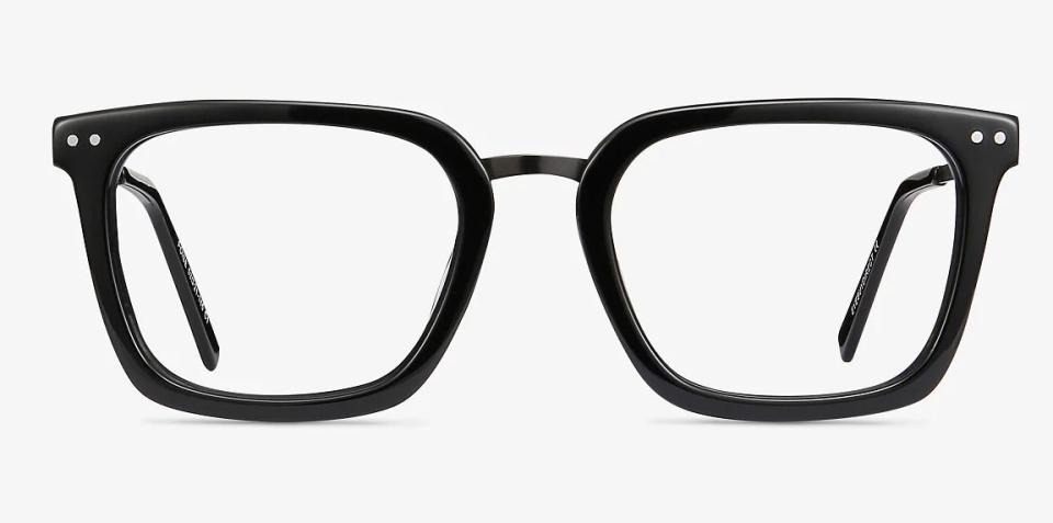 If you're looking for a new take on the thick black-framed glasses look, you might've found it in these rectangular artsy frames. <strong><a href="https://fave.co/30OZIQg" target="_blank" rel="noopener noreferrer">Get them at EyeBuyDirect</a></strong>.