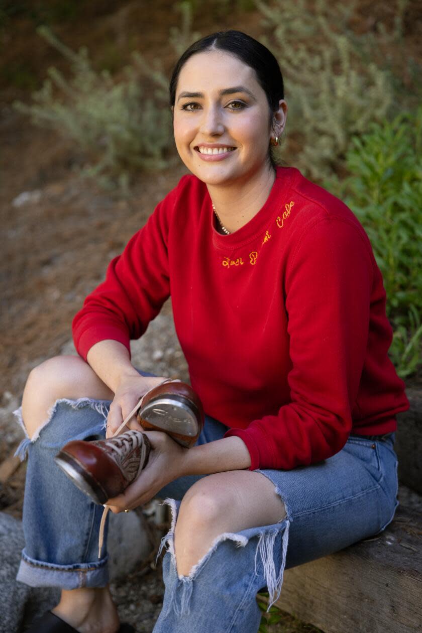 Tap dancer Melinda Sullivan sits for a portrait at Larry Goldings' home.