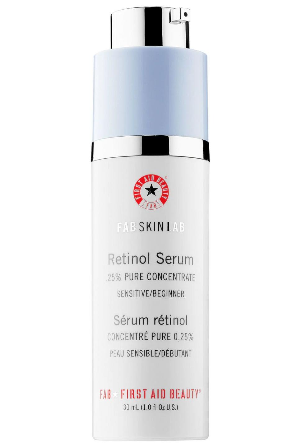 6) FAB Skin Lab Retinol Serum 0.25% Pure Concentrate