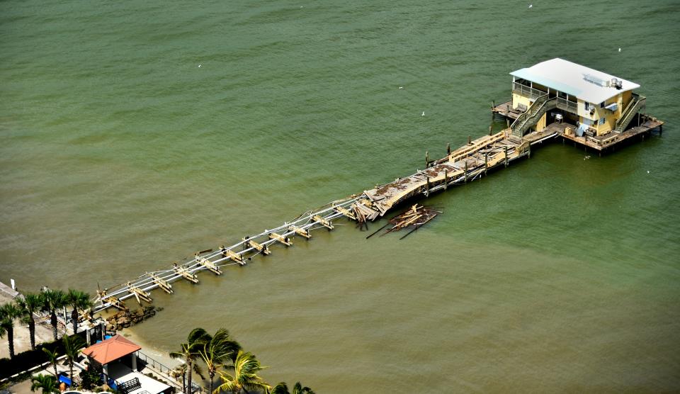 Anna Maria Island's landmark Rod & Reel Pier sustained major damage during Hurricane Helene.