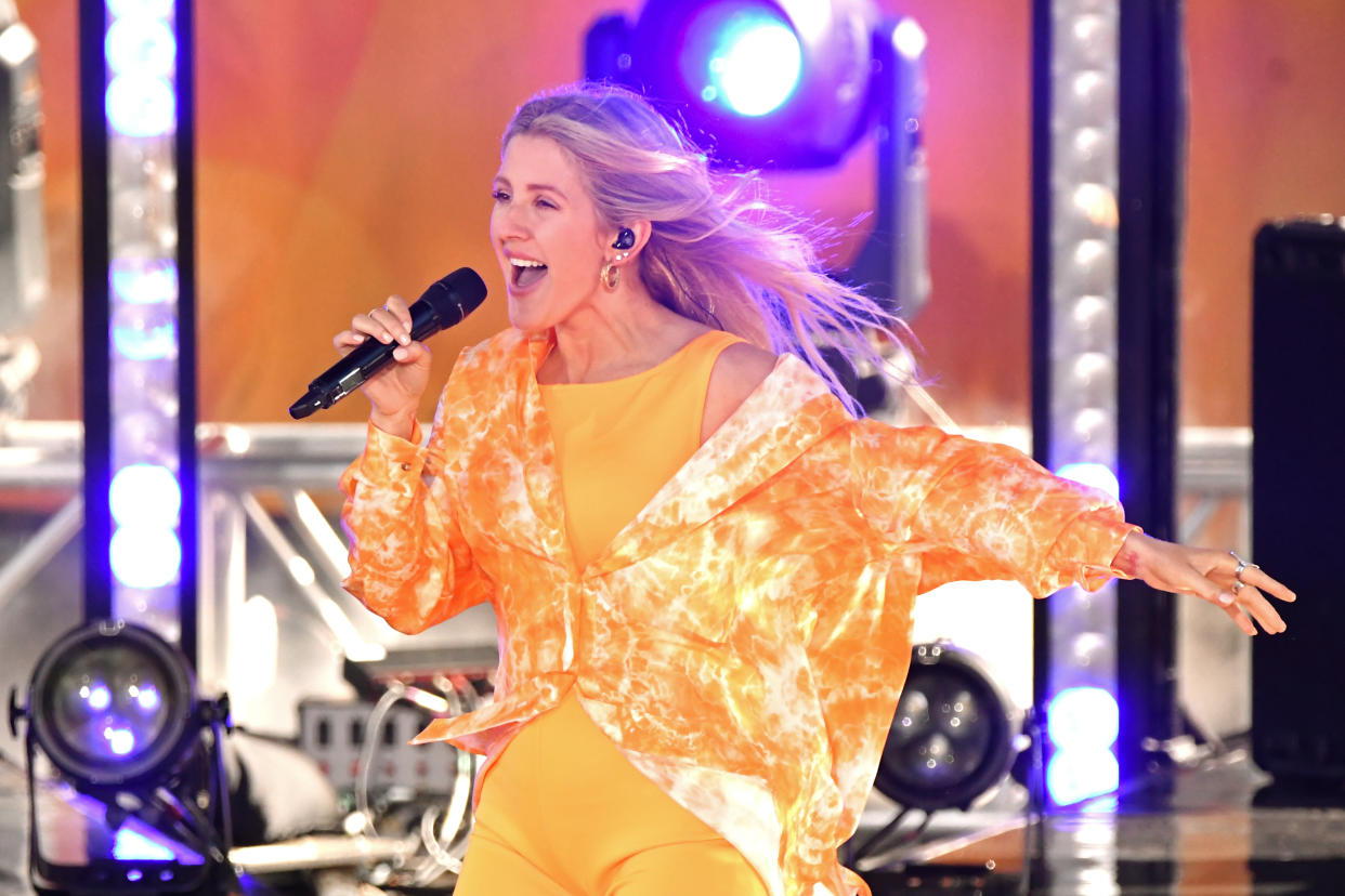 NEW YORK, NEW YORK - JUNE 14: Singer Ellie Goulding performs on  ABC's "Good Morning America" at SummerStage at Rumsey Playfield, Central Park on June 14, 2019 in New York City. (Photo by Mike Coppola/Getty Images)