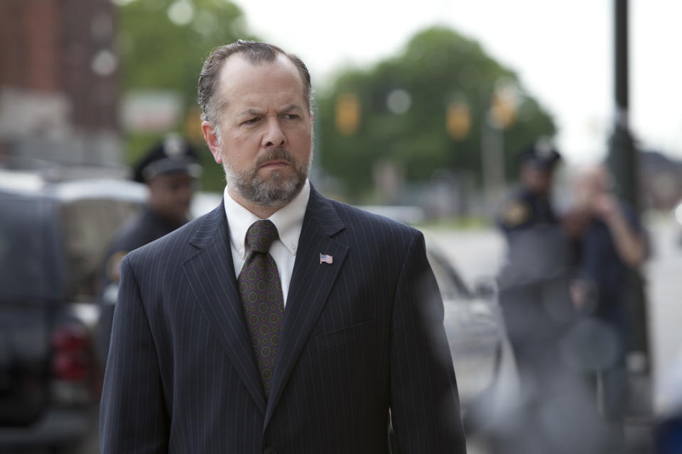 This publicity image released by AMC shows David Costabile as Simon Boyd in a scene from "Low Winter Sun," premiering Aug. 11, 2013. (AP Photo/AMC, Frank Ockenfels)