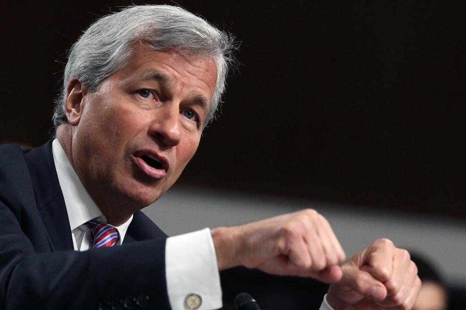 Carrying on: JP Morgan chief Jamie Dimon will continue to run the bank: Mark Wilson/Getty Images