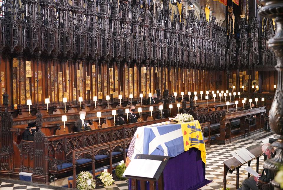 philip casket at funeral