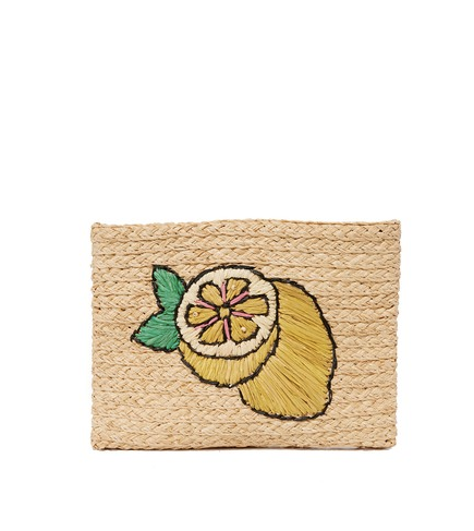 Hat Attack Embroidered Clutch