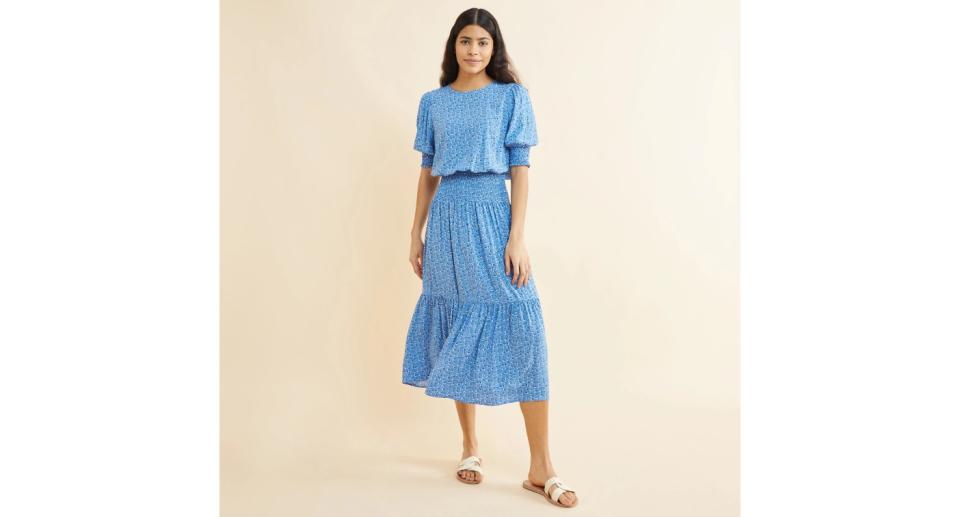 Sweet Daisy Shirred Waist Dress (Albaray)