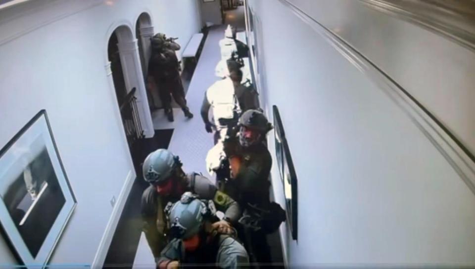 Video of the raid which was carried out by Homeland Security as part of a sex trafficking investigation into the rap mogul.
