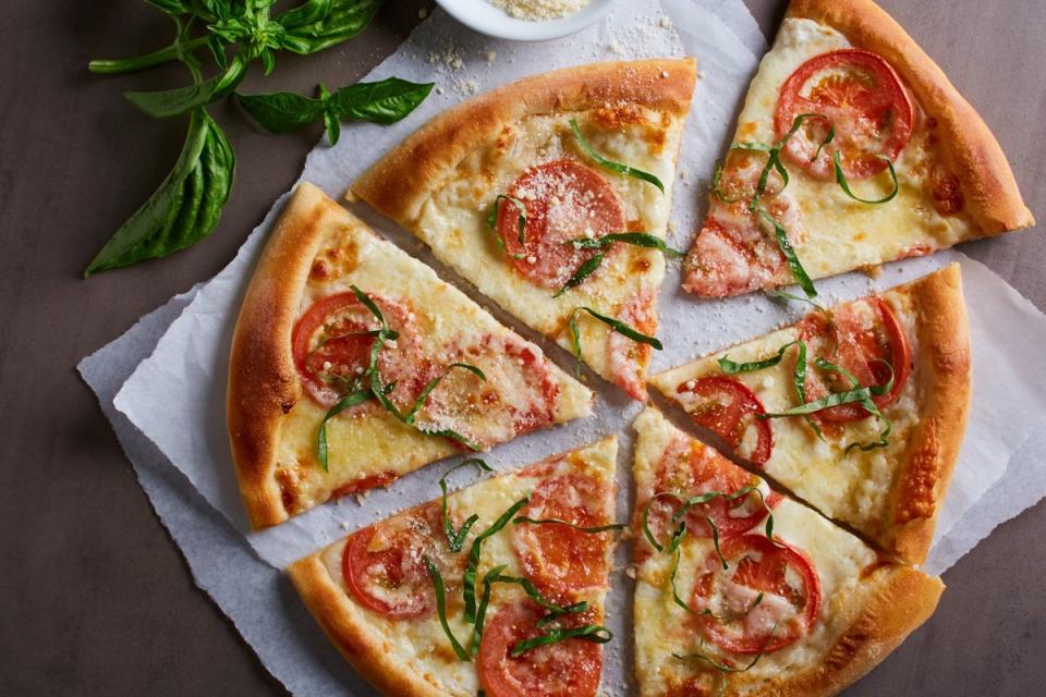 4. Five Cheese + Fresh Tomato Pizza