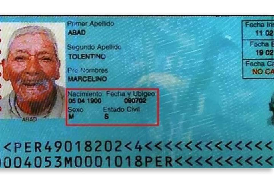 Marcelino Abad Tolentino’s passport is shown, where his birthday on it reads April 5, 1900. Jam Press