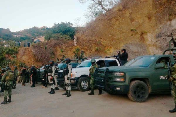 Operativo de búsqueda en la zona norte de Guerrero por los nueve secuestrados en Buenavista de Cuéllar.