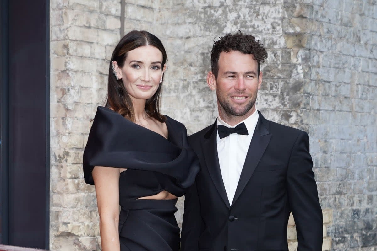 Mark Cavendish and his wife Peta (PA Wire)