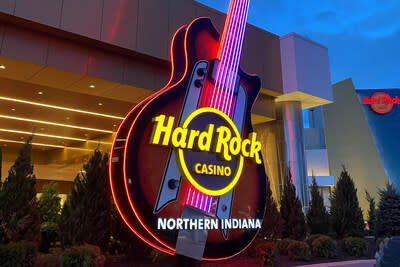 AkzoNobel coatings protect the Hard Rock Cafe guitar in Gary, Indiana.