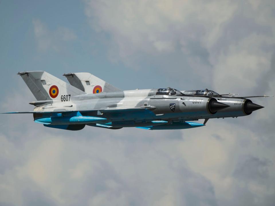 Romanian air force MiG-21 jets