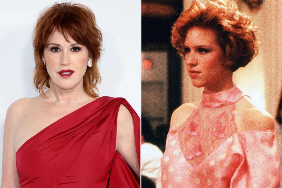 <p>Dimitrios Kambouris/Getty, Paramount/Kobal/Shutterstock </p> Molly Ringwald and 