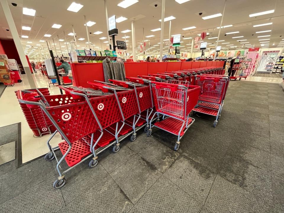 Carts at Target in Wisconsin.