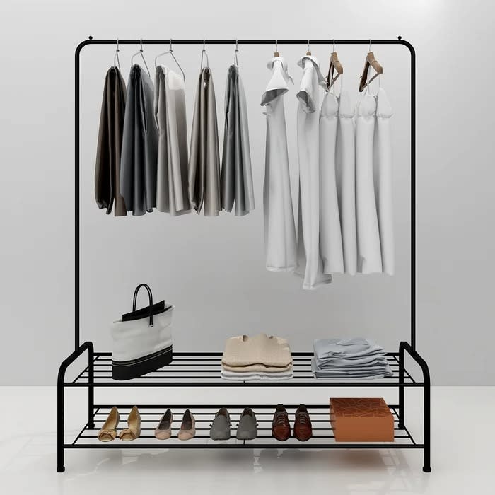 Rebrilliant Sherrie 11-Inch Adjustable Clothes Rack