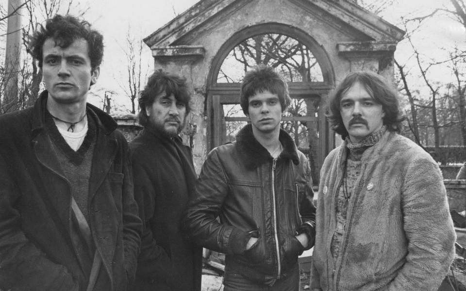 The Stranglers in 1977, l-r, Hugh Cornwell, Jet Black, Jean-Jacques Burnel and Dave Greenfield - Ian Tyas/Keystone Features/Hulton Archive/Getty Images