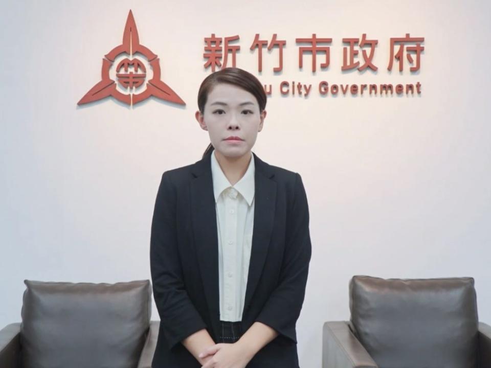 新竹市長高虹安近期爭議不斷，十五日下午發布影片向社會大眾致歉。（記者曾芳蘭翻攝）