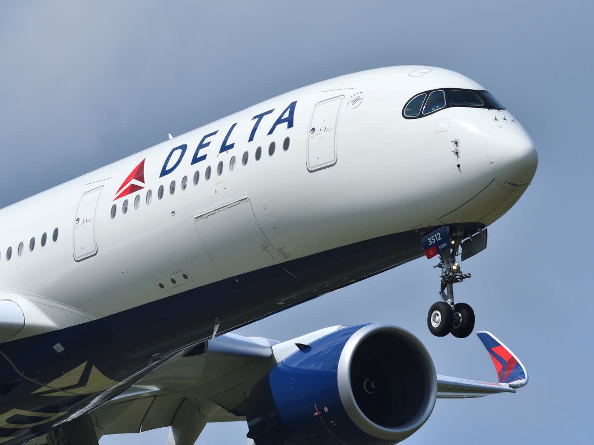 A spokesperson for Delta Air Lines said they were cooperating with investigators and said they have ‘zero tolerance’ for the ‘alleged behavior’ onboard the flight  (Getty Images)