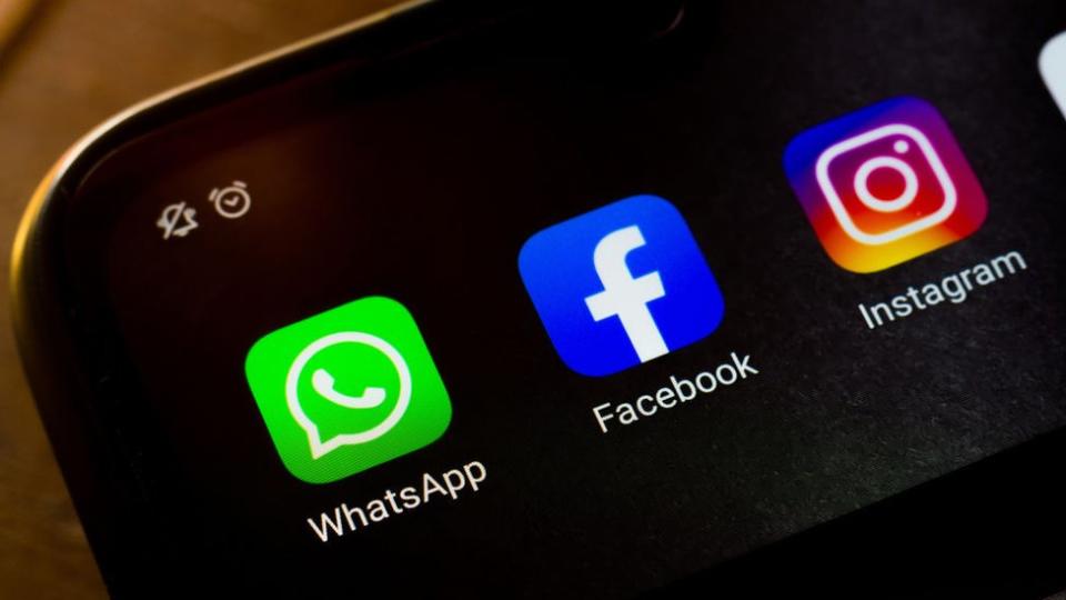 Logos de WhatsApp, Messenger and Instagram