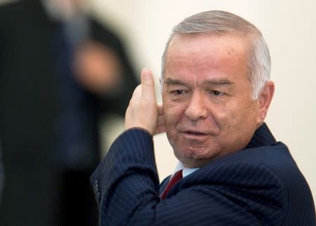 Uzbekistan's President Islam Karimov attends a summit in Almaty April 28, 2009. Leaders of Central Asian nations are holding a summit to try to end a bitter row over water use in one of the world's driest regions. REUTERS/Shamil Zhumatov/File Photo