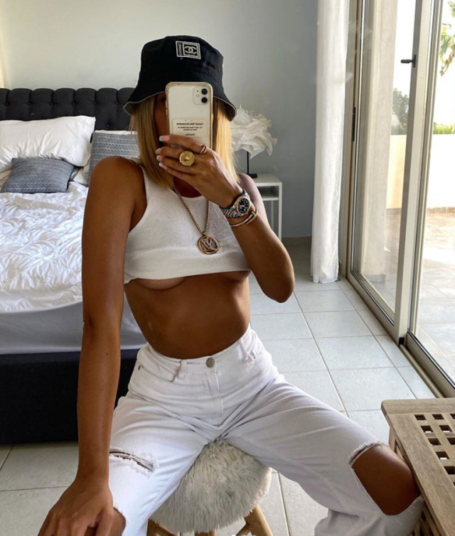 Model Emily Shak's 'tiny' underboob top turns heads