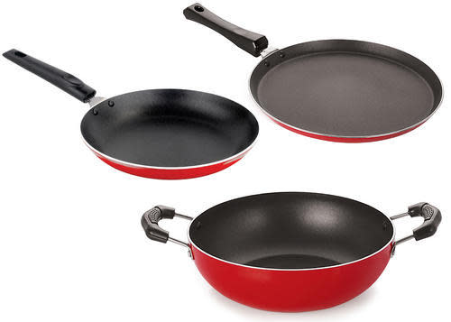 When it comes to cookware, non-stick is not always the best option. To prevent food grease from sticking, these pots and pans are coated in a film of chemicals which are prone to be released during high-heat cooking. Such chemicals can cause poisoning and flu-like illnesses, so it's better to go with cast iron or stainless-steel cookware.