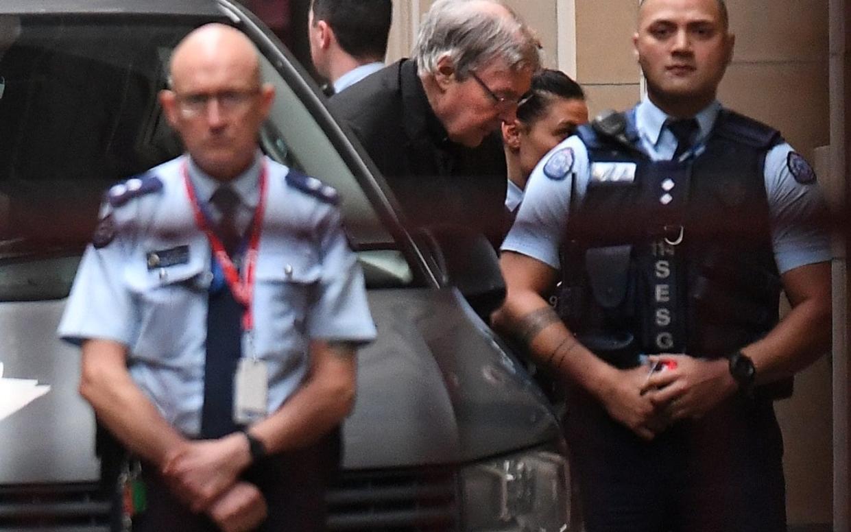 Cardinal George Pell arrives at the Supreme Court of Victoria in Melbourne - REUTERS