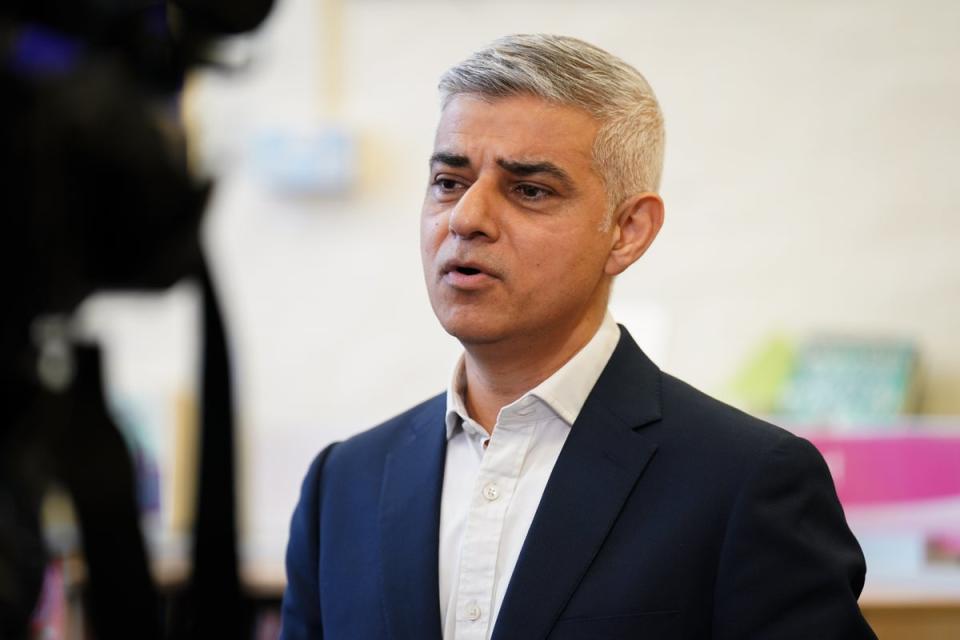 London mayor Sadiq Khan (PA)