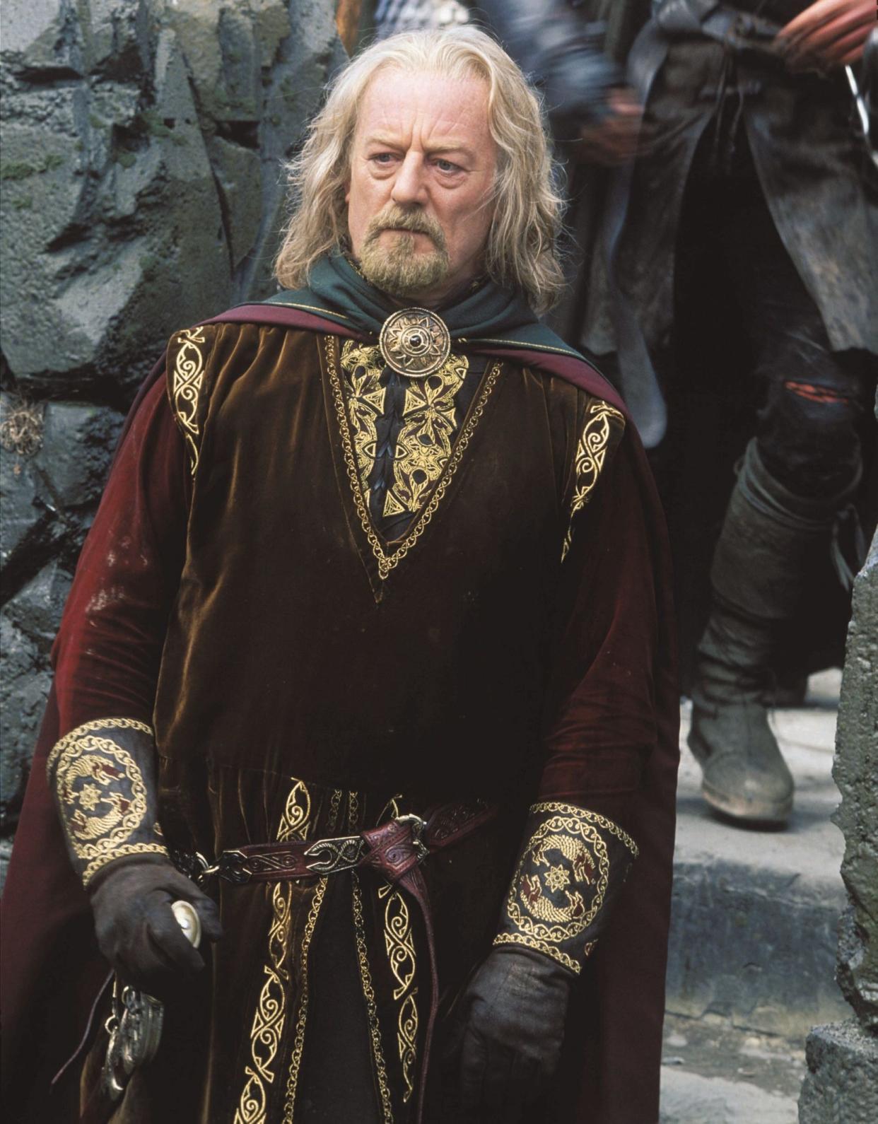 Hill as King Theoden in The Lord of the Rings: The Two Towers